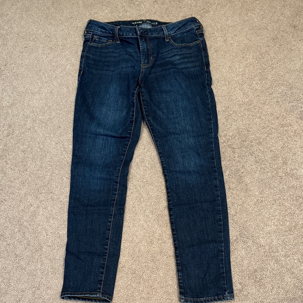Old Navy Women's Deep Indigo Rockstar mid-rise Jeans